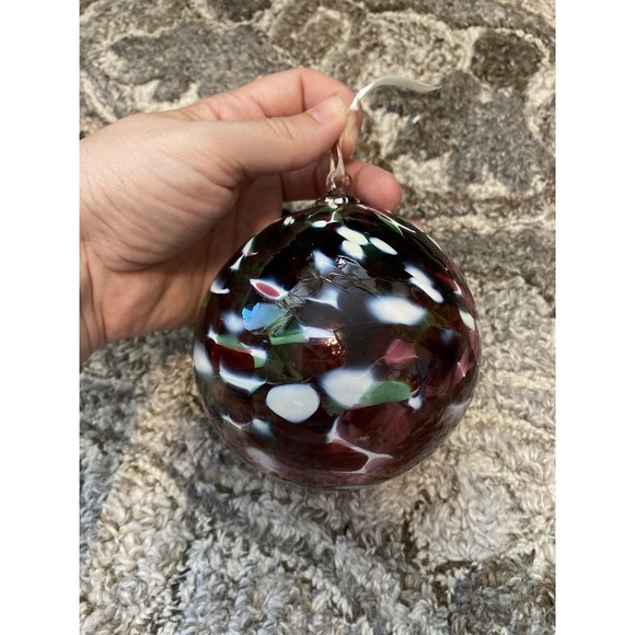 Christmas Art Glass Hand Blown Ornament  Toledo Museum of Art NEW Ball Red - Picture 1 of 5